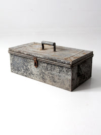 antique galvanized metal tool box