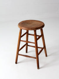 antique primitive wood stool