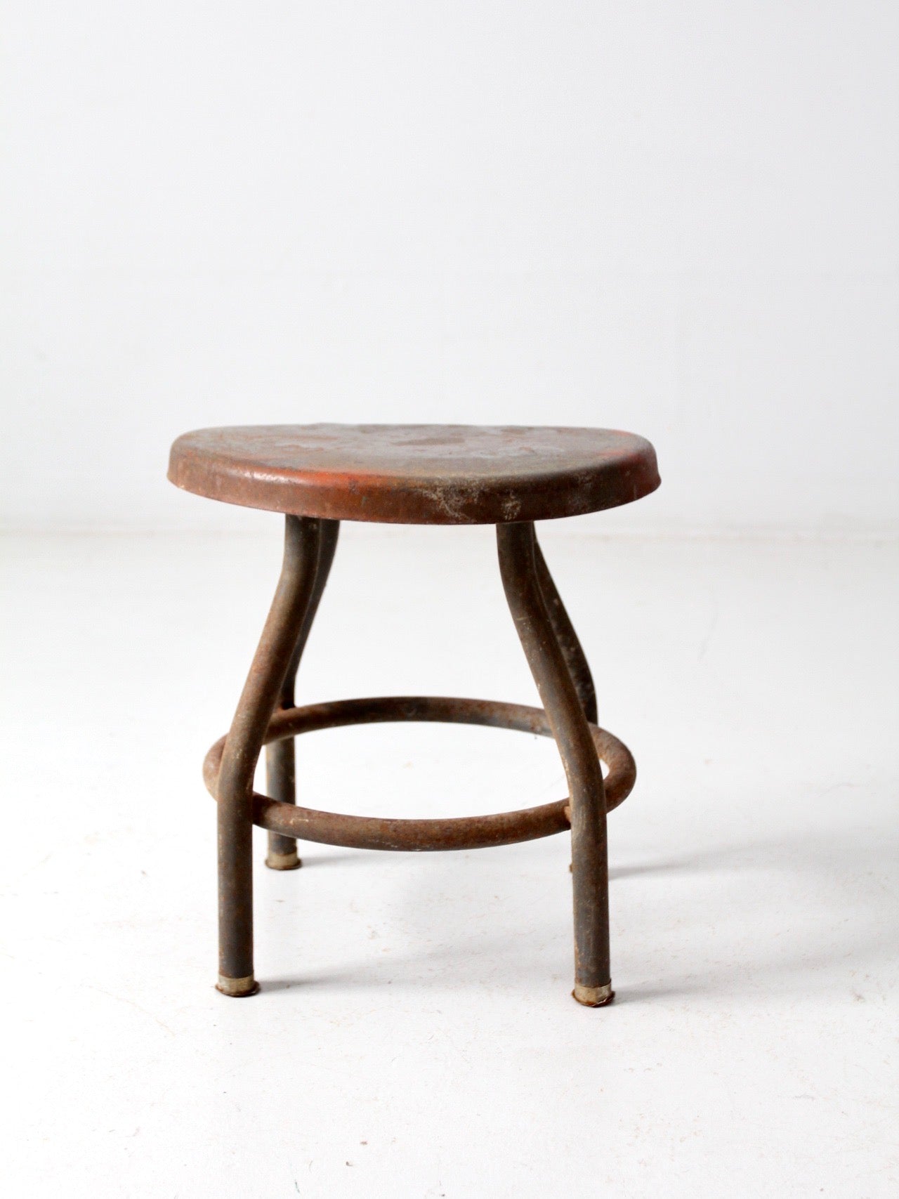 vintage industrial metal stool