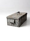 antique galvanized metal tool box