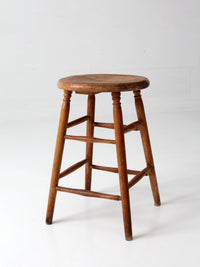 antique primitive wood stool