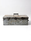 antique galvanized metal tool box