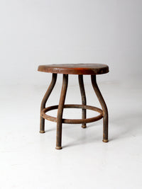 vintage industrial metal stool