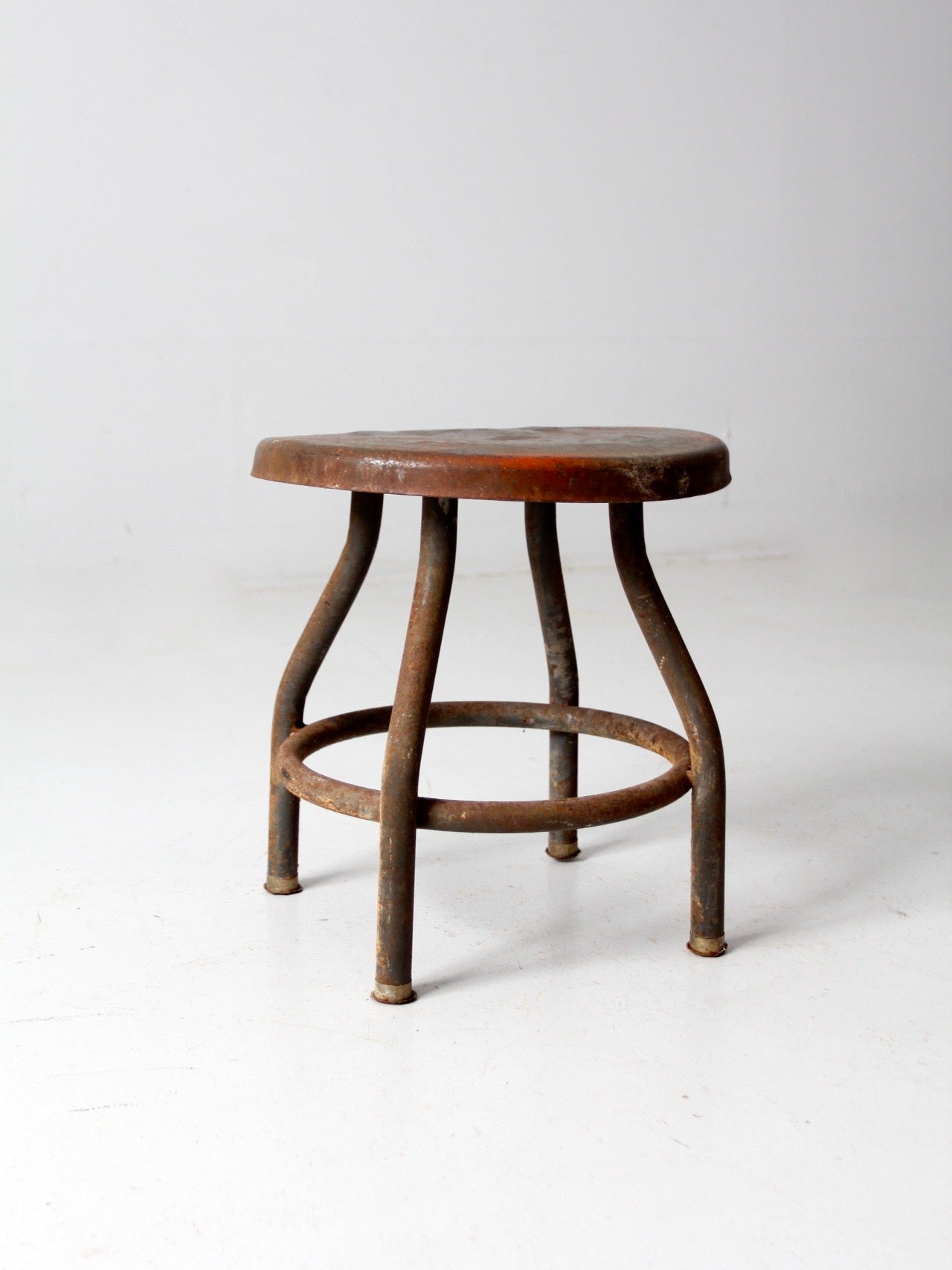 vintage industrial metal stool