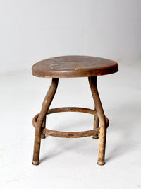 vintage industrial metal stool
