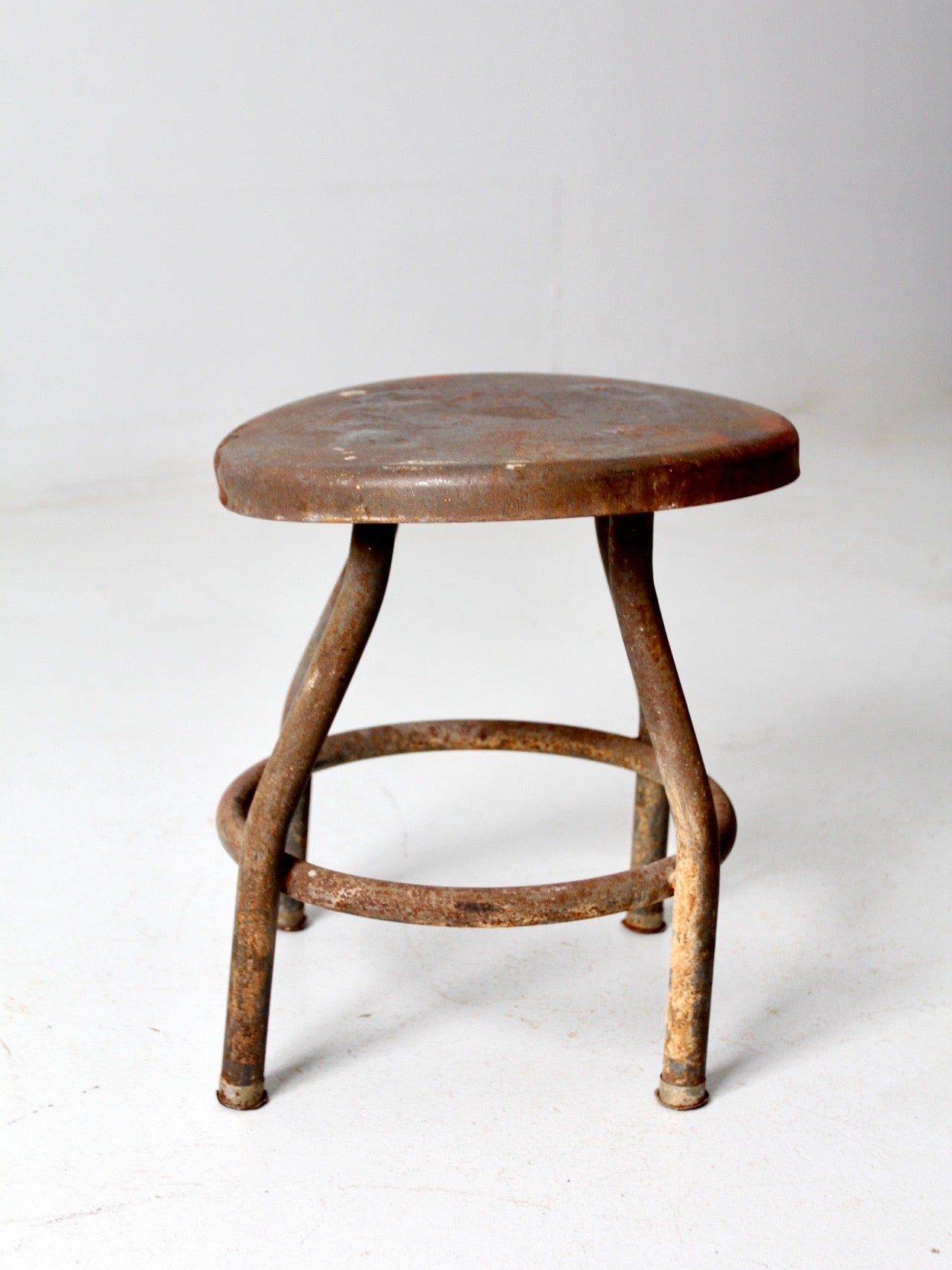 vintage industrial metal stool