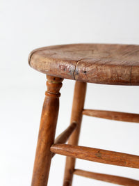 antique primitive wood stool