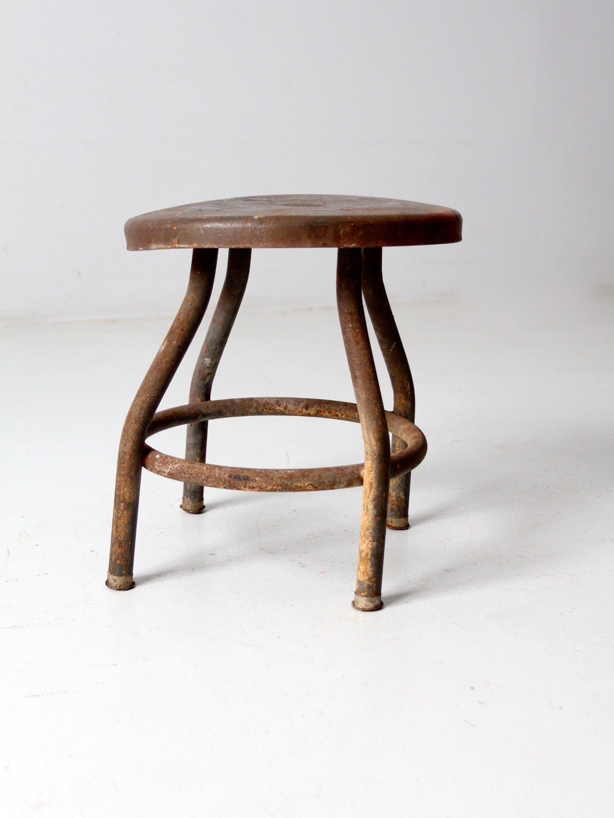 vintage industrial metal stool