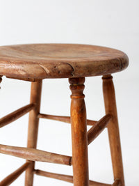 antique primitive wood stool