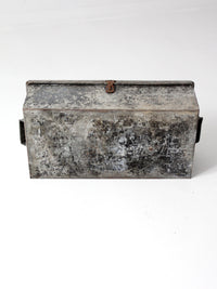 antique galvanized metal tool box
