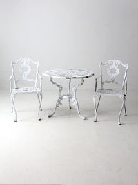 vintage white garden patio set