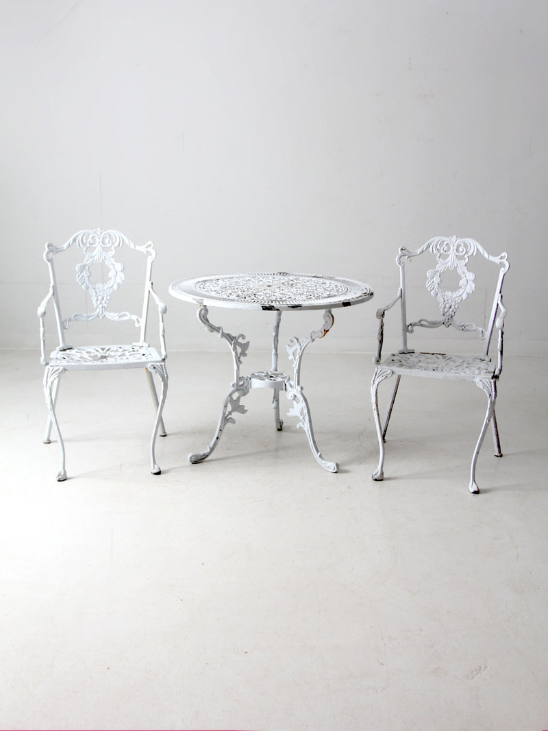 vintage white garden patio set