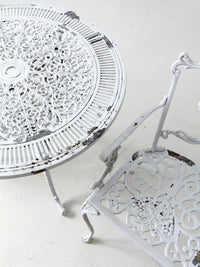 vintage white garden patio set