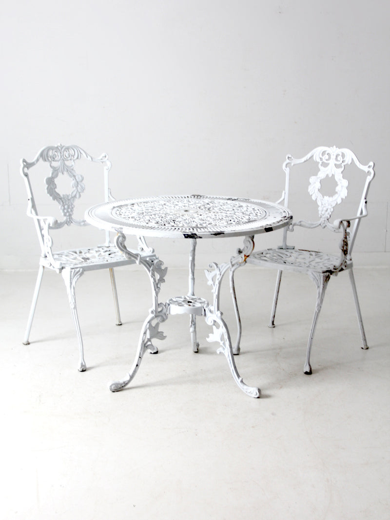 vintage white garden patio set