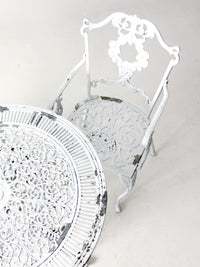 vintage white garden patio set