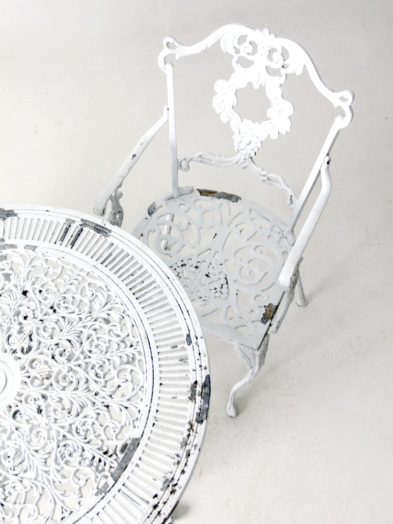 vintage white garden patio set