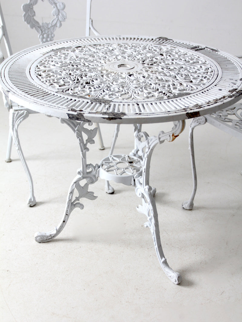 vintage white garden patio set
