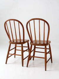 pair of vintage Windsor bow back chairs
