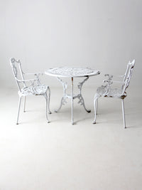 vintage white garden patio set