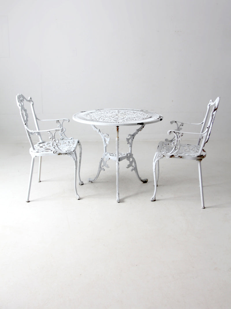 vintage white garden patio set