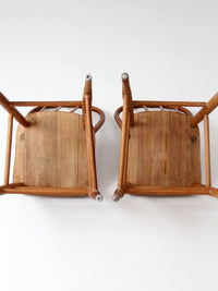 pair of vintage Windsor bow back chairs
