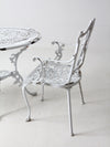 vintage white garden patio set