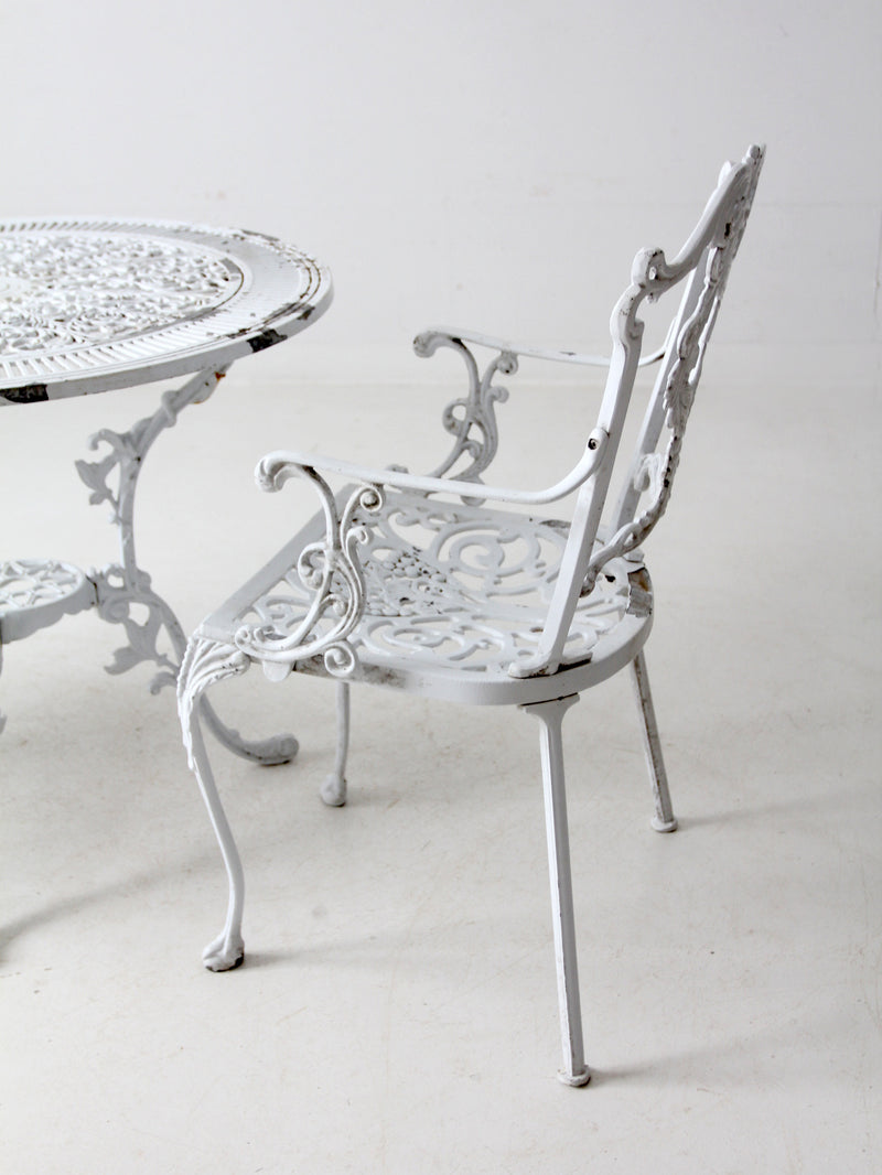 vintage white garden patio set
