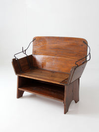 antique American buggy seat bench