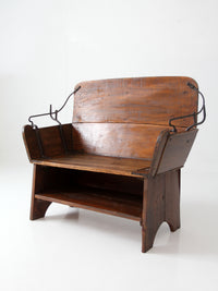 antique American buggy seat bench