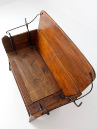 antique American buggy seat bench