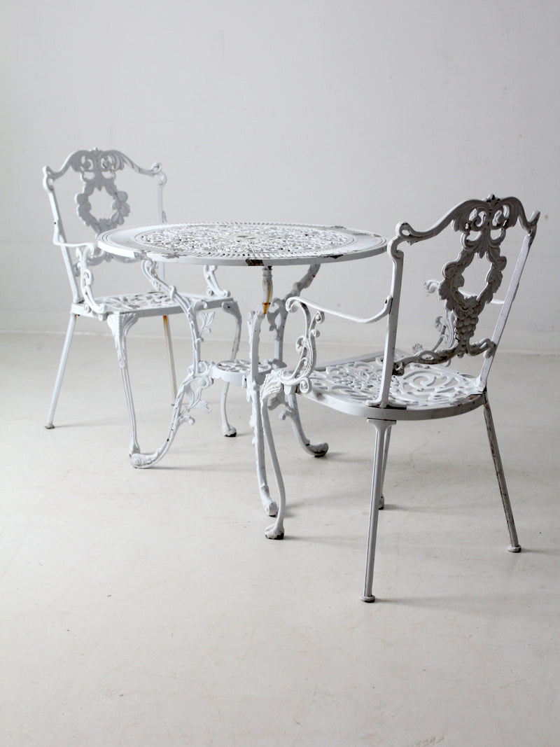 vintage white garden patio set