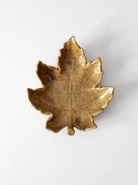 vintage studio pottery leaf plate