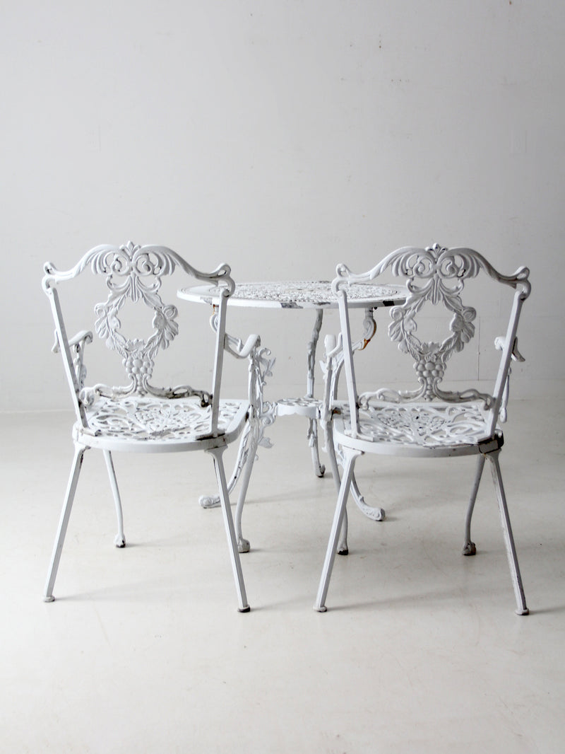 vintage white garden patio set