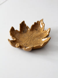 vintage studio pottery leaf plate