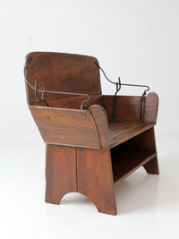 antique American buggy seat bench