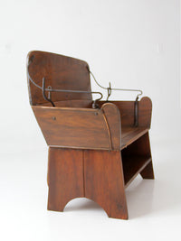 antique American buggy seat bench