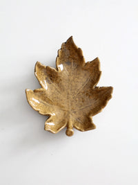 vintage studio pottery leaf plate