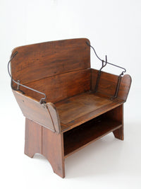 antique American buggy seat bench