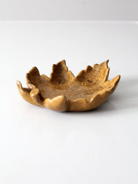 vintage studio pottery leaf plate