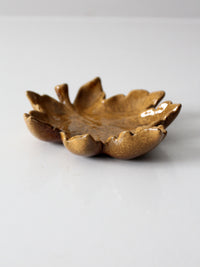 vintage studio pottery leaf plate
