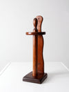 vintage wooden paper towel holder