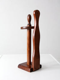 vintage wooden paper towel holder