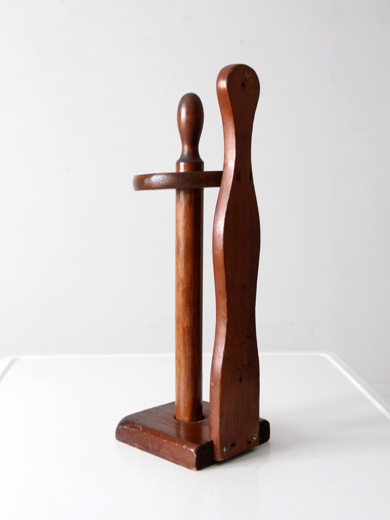 vintage wooden paper towel holder