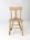 antique rustic fiddleback chair