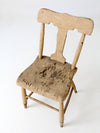 antique rustic fiddleback chair