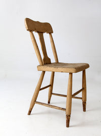 antique rustic fiddleback chair