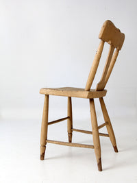 antique rustic fiddleback chair