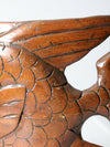 mid century hand carved wooden fish