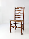 antique ladder back rush seat chair