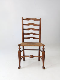 antique ladder back rush seat chair